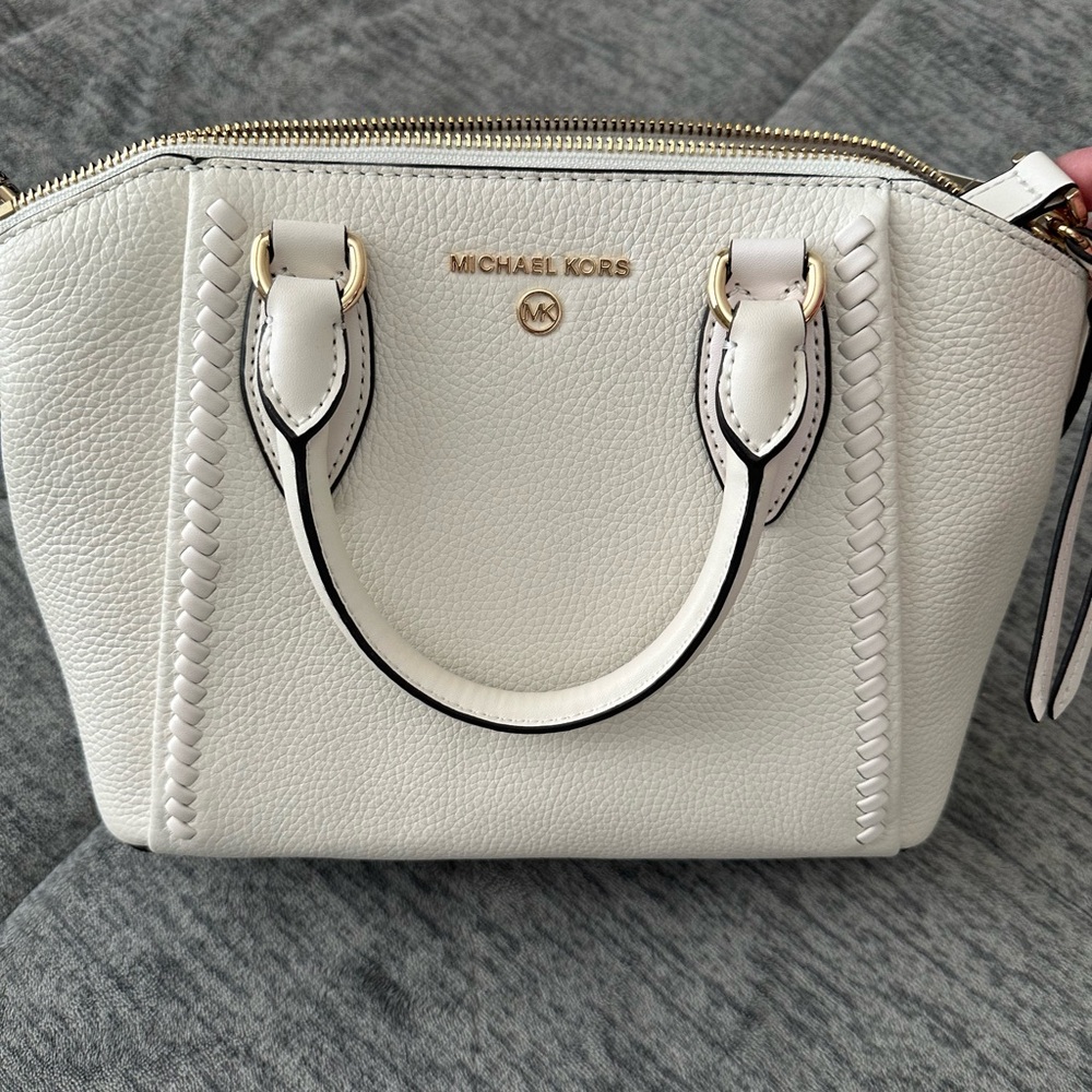 Michael Kors White Leather Handbag